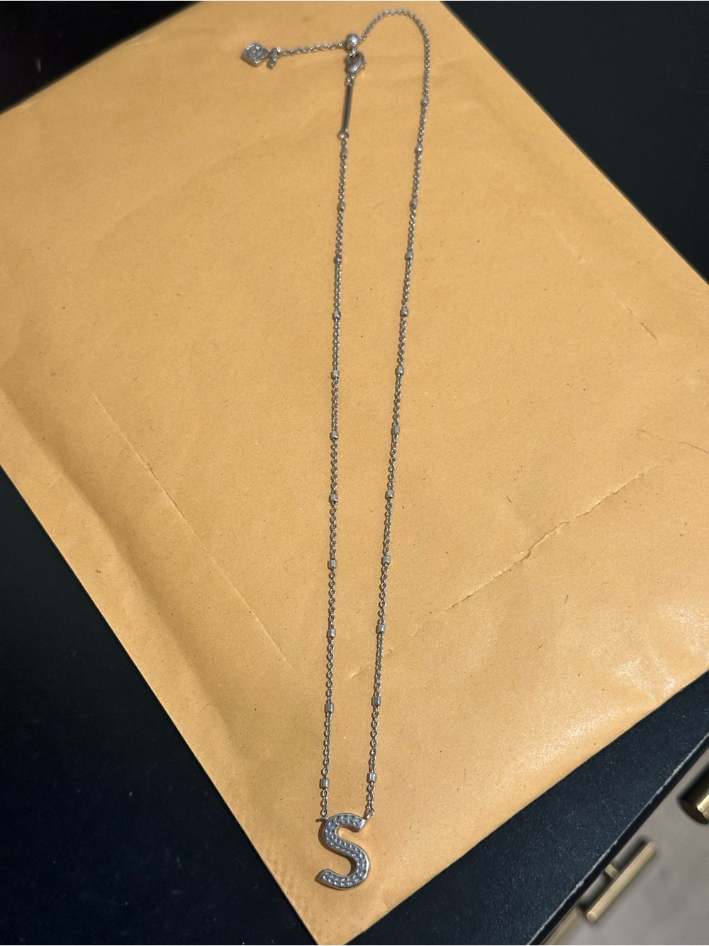 Kendra Scott Silver S Letter Pendant Necklace